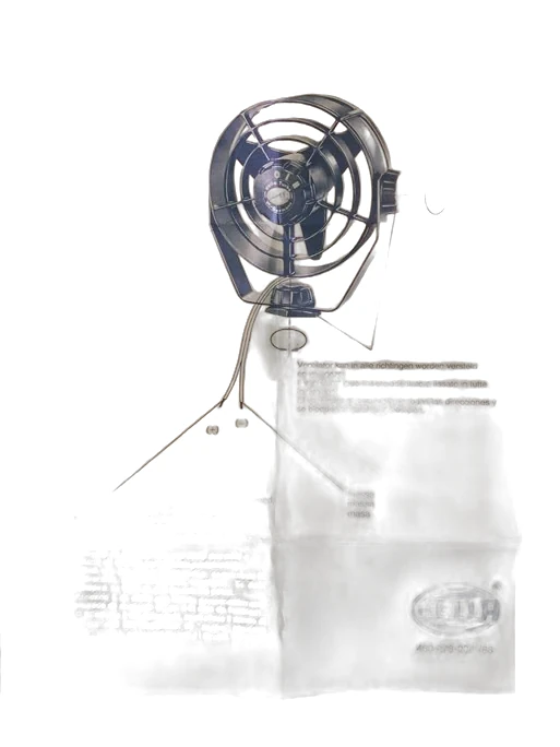 HELLA - 8EV 003 361-011 - Ventilator, Turbo, 24V, 6.5W, 78dB(A), schwarz, Kabel: 1400mm