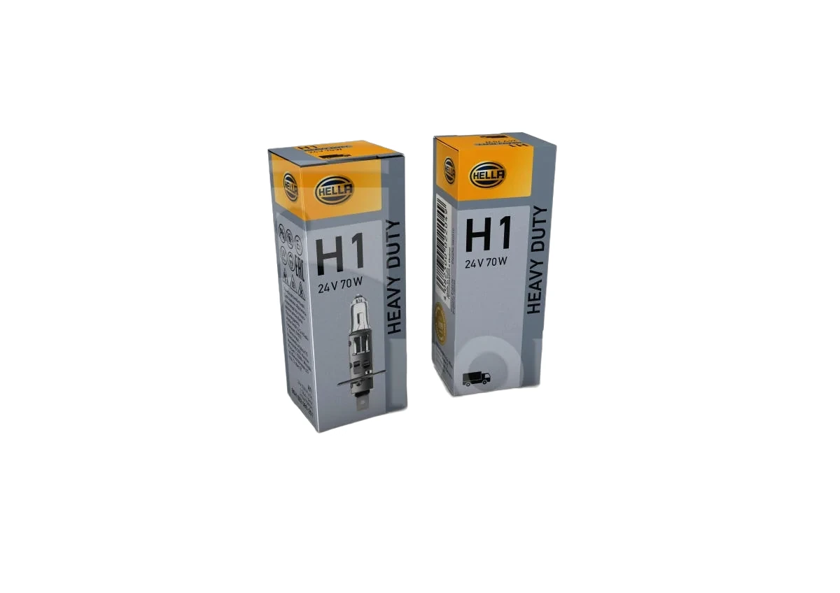 HELLA - 8GH 002 089-251 - Halogen-Glühlampe, H1, Heavy Duty, 24V, 70W, Menge: 1