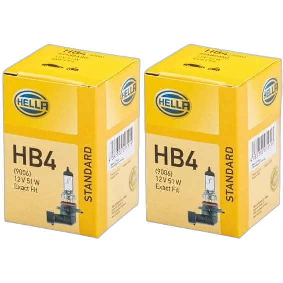 HELLA - 8GH 005 636-201 - Halogen-Glühlampe, HB4A, Standard, 12V, 51W, Menge: 1
