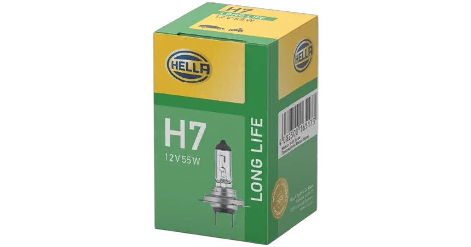 HELLA - 8GH 007 157-201 - Halogen-Glühlampe, H7, Long Life, 12V, 55W, Menge: 1