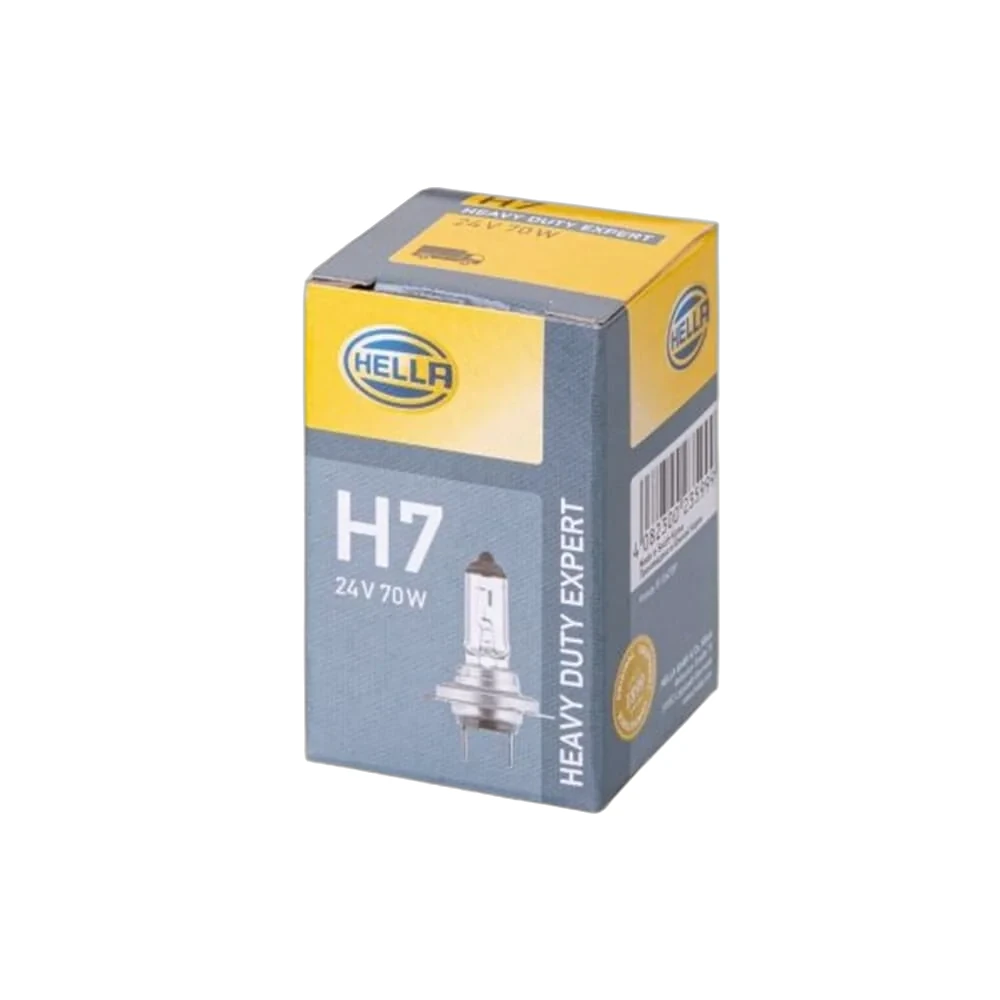 HELLA - 8GH 007 157-231 - Halogen-Glühlampe, H7/verlängerte Lebensdauer, Heavy Duty Expert, 24V, 70W -