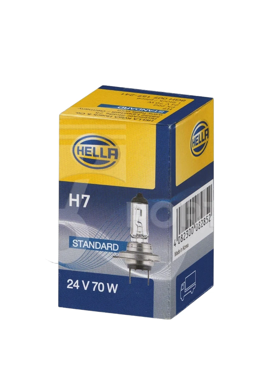 HELLA - 8GH 007 157-241 - Halogen-Glühlampe, H7, Heavy Duty, 24V, 70W, Menge: 1