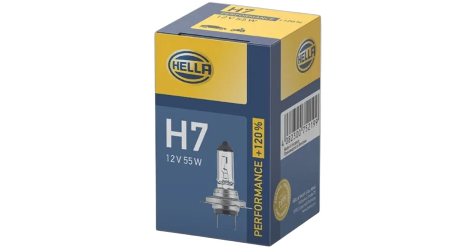 HELLA - 8GH 223 498-031 - Halogen-Glühlampe, H7, Performance, 12V, 55W, Menge: 1