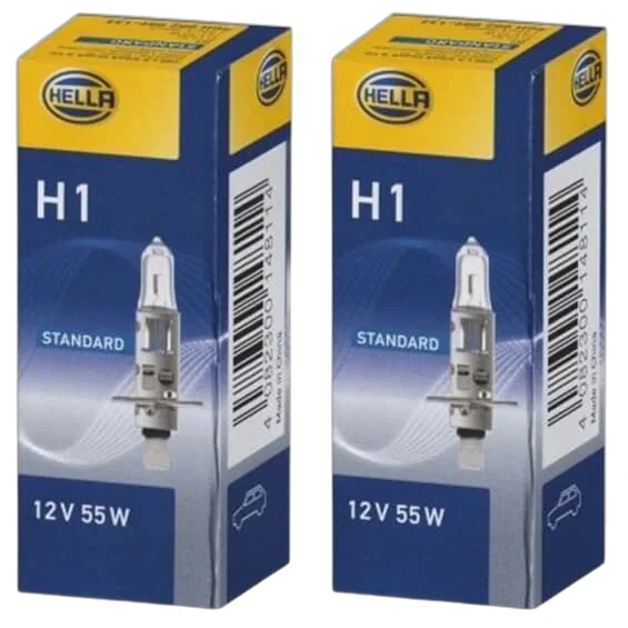 HELLA - 8GH 223 498-211 - Halogen-Glühlampe, H1, Performance, 12V, 55W, Menge: 1