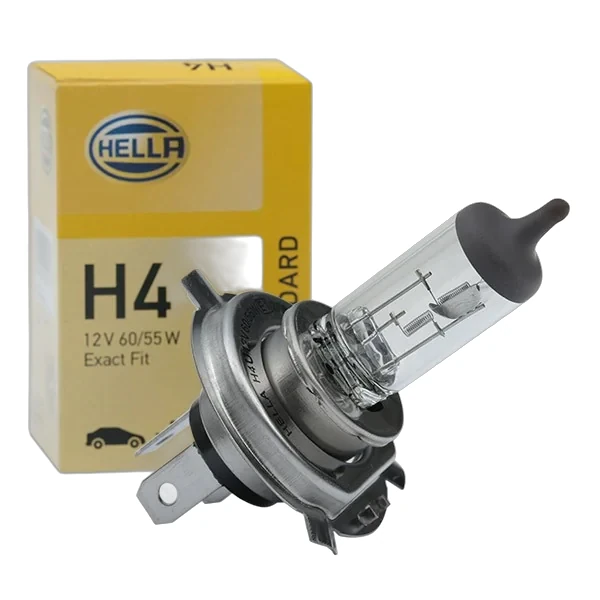HELLA - 8GJ 002 525-138 - Halogen-Glühlampe, H4, Standard, 12V, 60/55W, Menge: 1