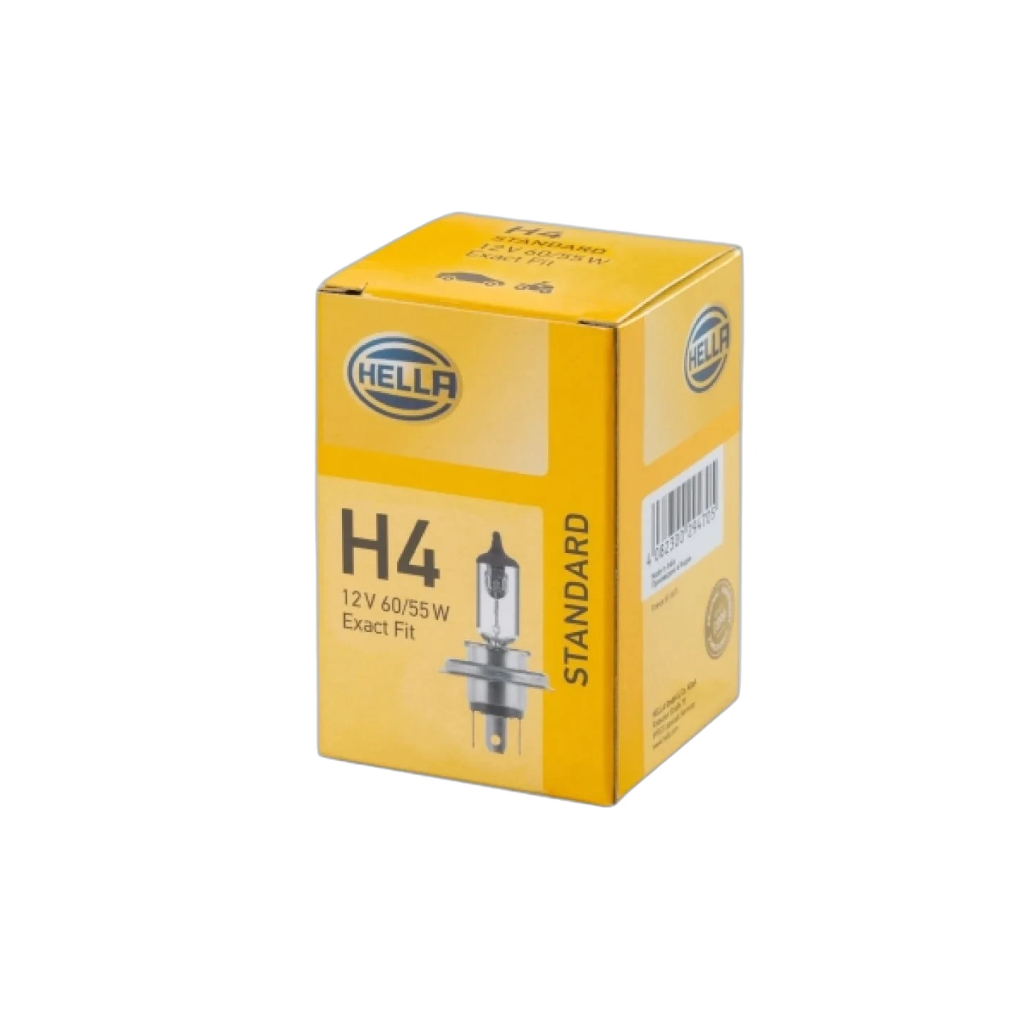 HELLA - 8GJ 002 525-301 - Halogen-Glühlampe, H4, Heavy Duty, 12V, 60/55W, Menge: 1
