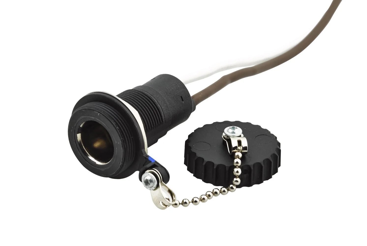 HELLA - 8JB 001 946-101 - Steckdose, 24V, 2-polig, vormontiert, Stecker: Flachstecker, Menge: 1