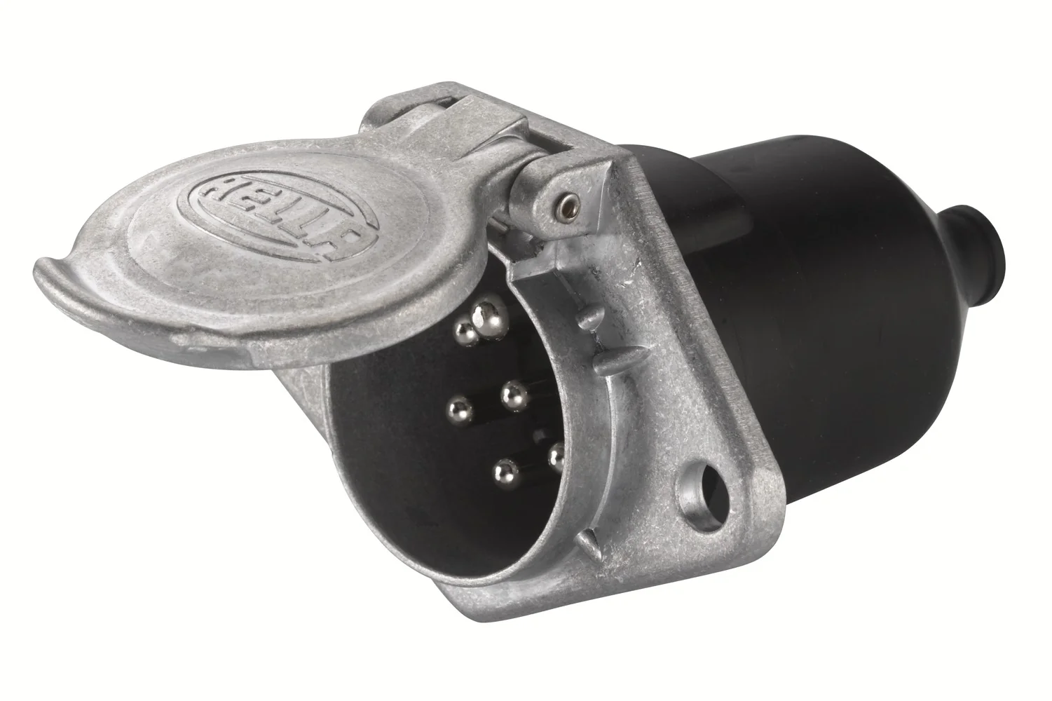 HELLA - 8JB 003 833-031 - Steckdose, 24V, 7-polig, Flachsteckanschluss, Stecker: Flachstecker, Menge:
