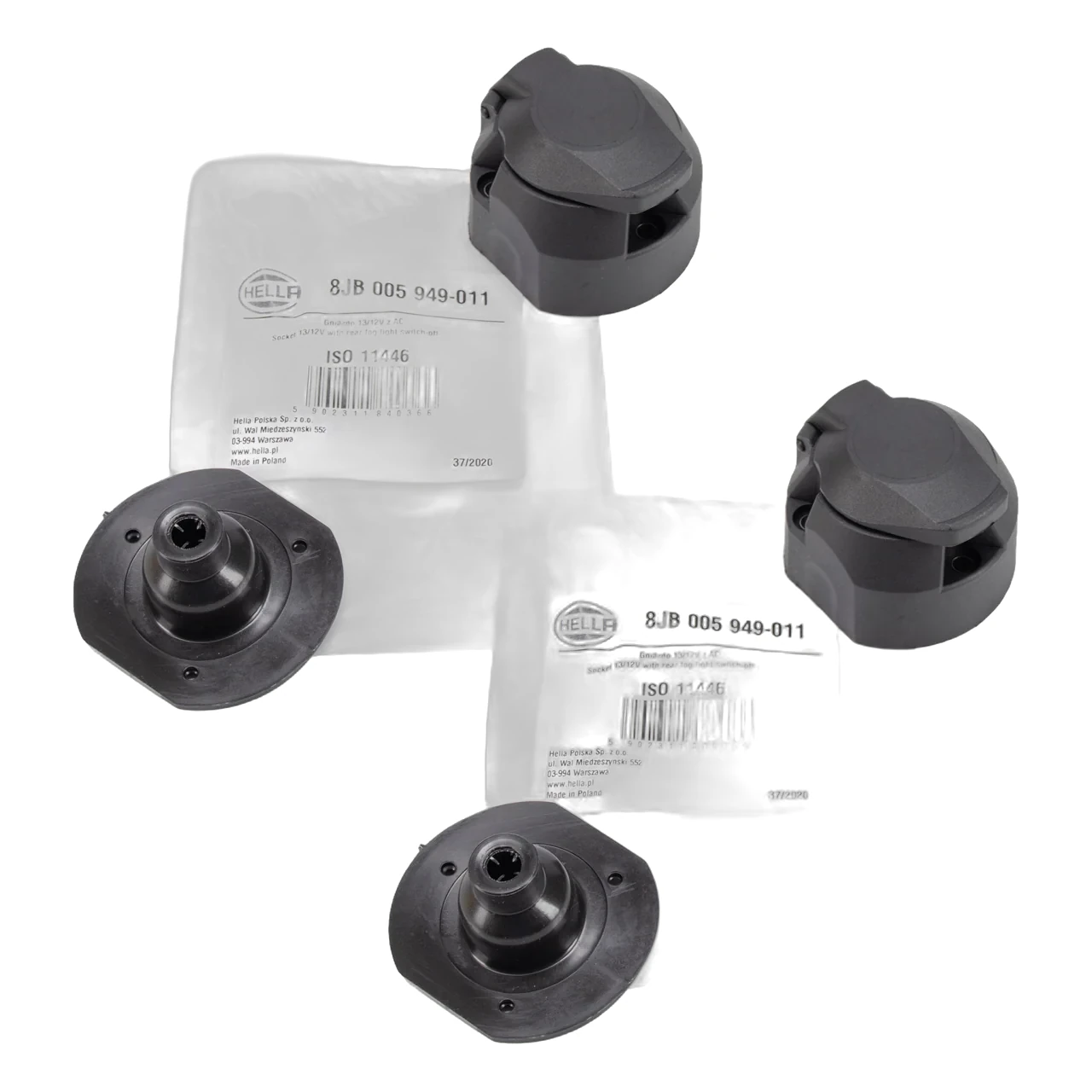 HELLA - 8JB 005 949-011 - Steckdose, 12V, 13-polig, Stecker: Schraubkontakt, Menge: 1