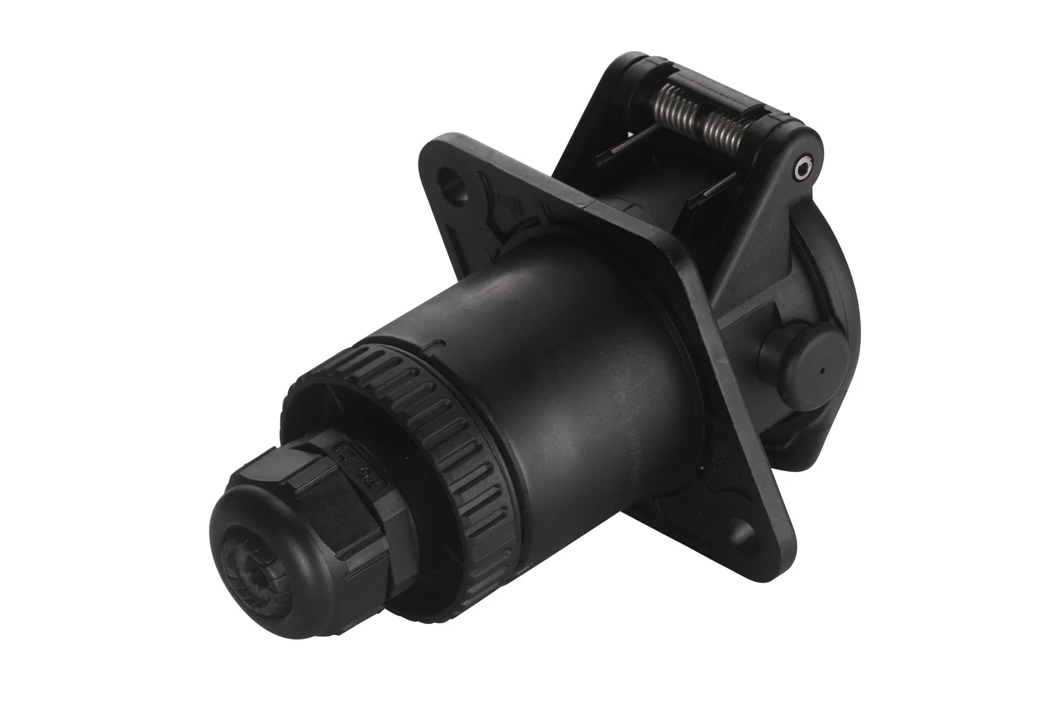 HELLA - 8JB 011 895-001 - Steckdose, 12V, 7-polig, Schraubanschluss, Stecker: Rundstecker, Menge: 1