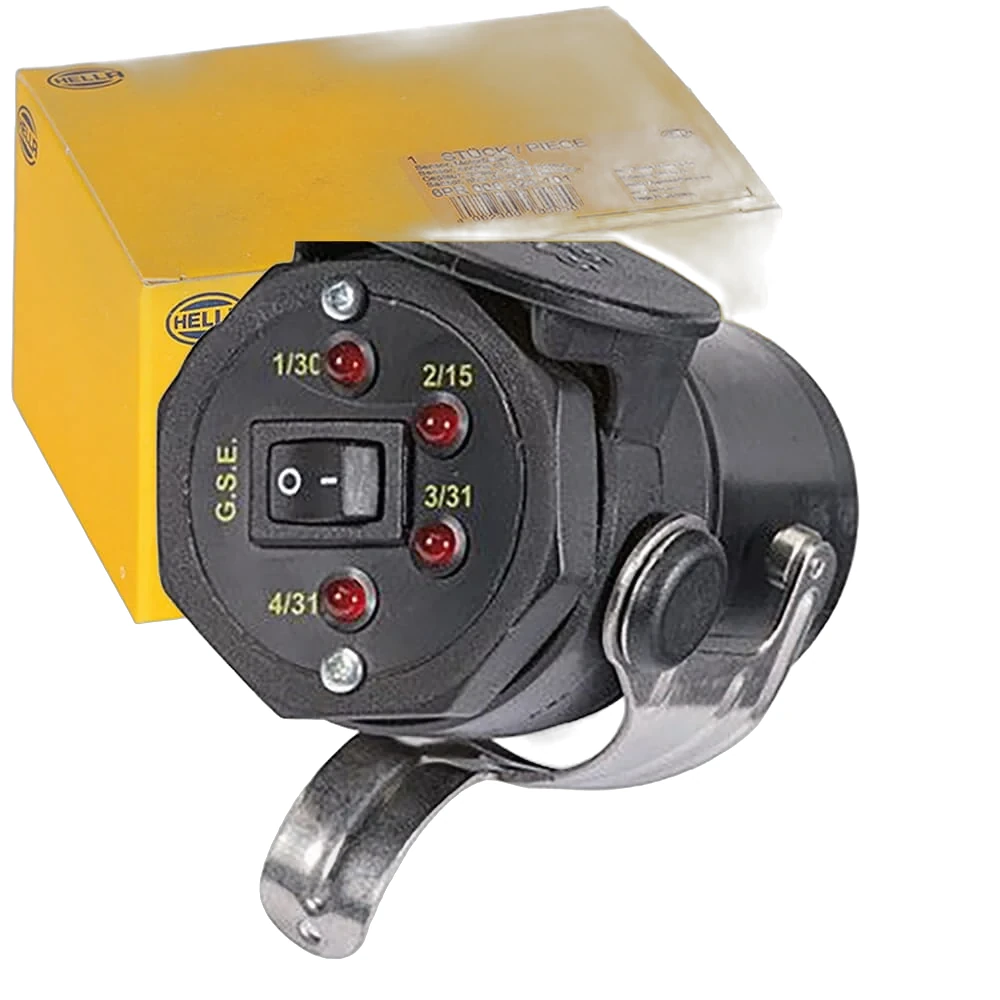 HELLA - 8PD 004 508-001 - Prüfgerät, Anhängersteckdose, 12V, 7-polig