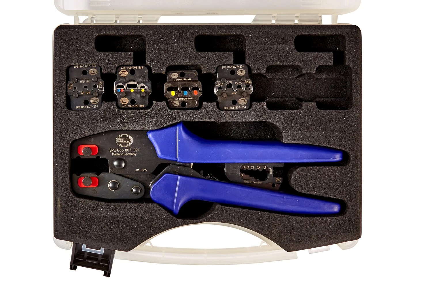 HELLA - 8PE 863 807-821 - Crimpzangeneinsatz-Set, Kunststoff, schwarz/weiß, Set