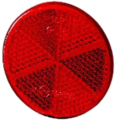 HELLA - 8RA 002 014-277 - Rückstrahler, Lichtscheibenfarbe: rot, rund, geklebt/Anbau