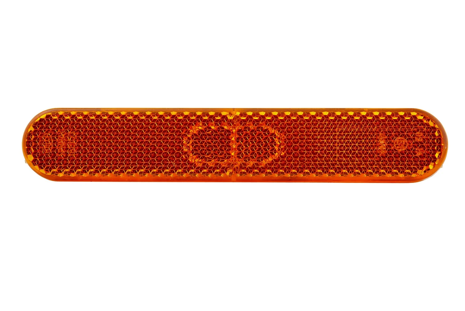 HELLA - 8RA 009 226-127 - Rückstrahler, Lichtscheibenfarbe: gelb (amber), oval, geklebt/Anbau