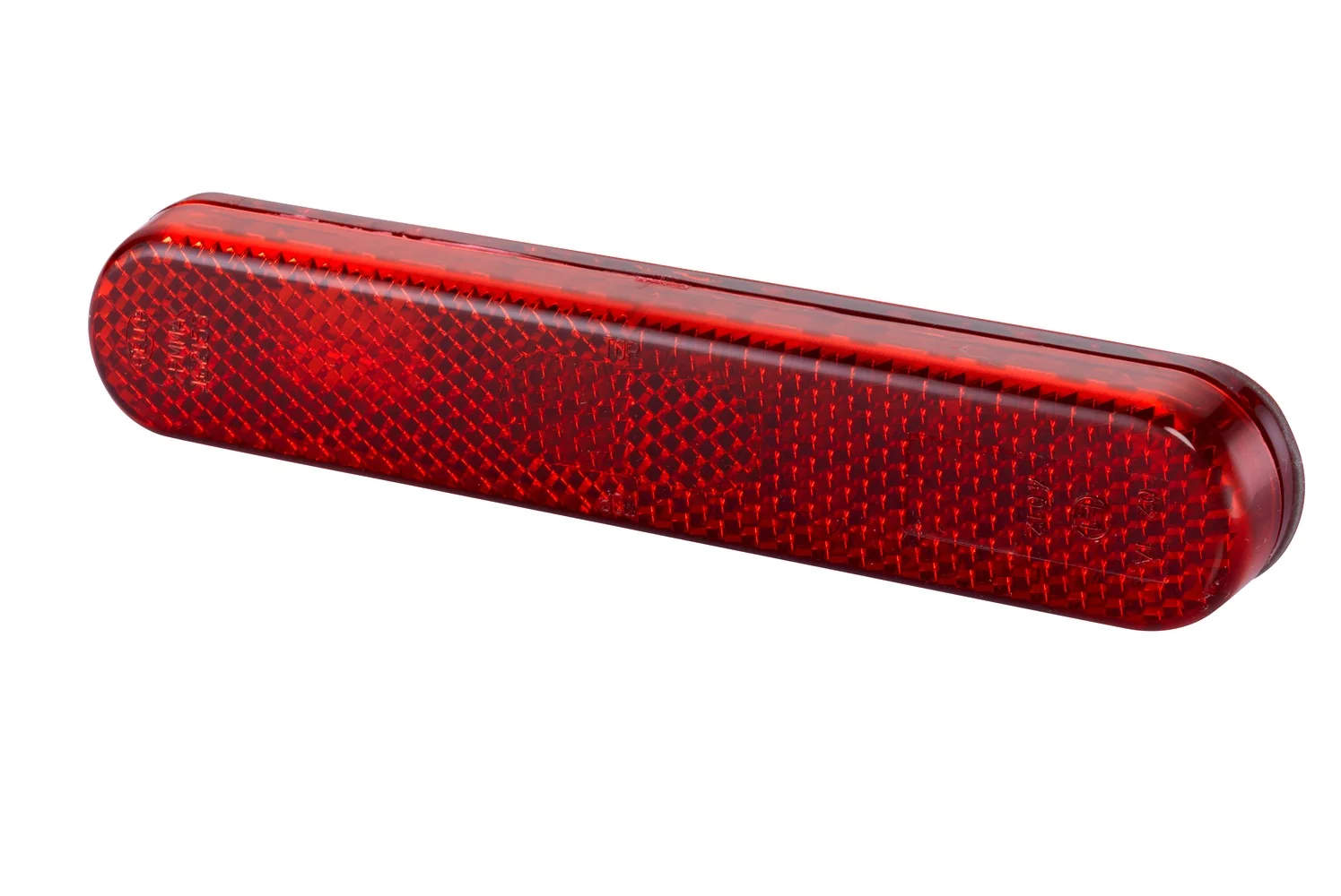 HELLA - 8RA 009 226-131 - Rückstrahler, Lichtscheibenfarbe: rot, oval, geklebt/Anbau