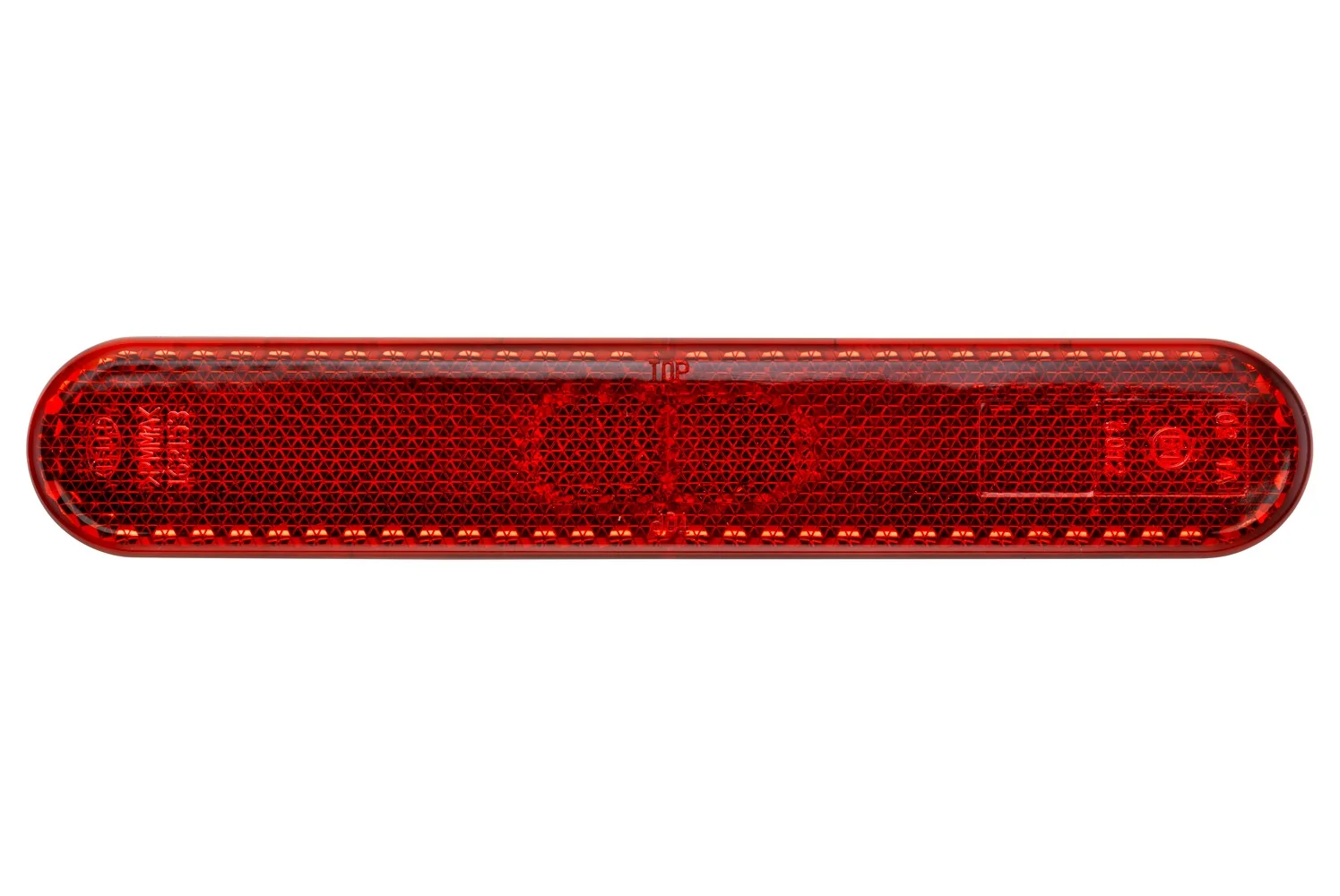 HELLA - 8RA 009 226-131 - Rückstrahler, Lichtscheibenfarbe: rot, oval, geklebt/Anbau