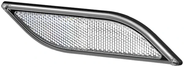 HELLA - 8RA 013 347-021 - Rückstrahler, Shapeline Style, Lichtscheibenfarbe: weiß, rechteckig, geklebt – Vorne Rechts