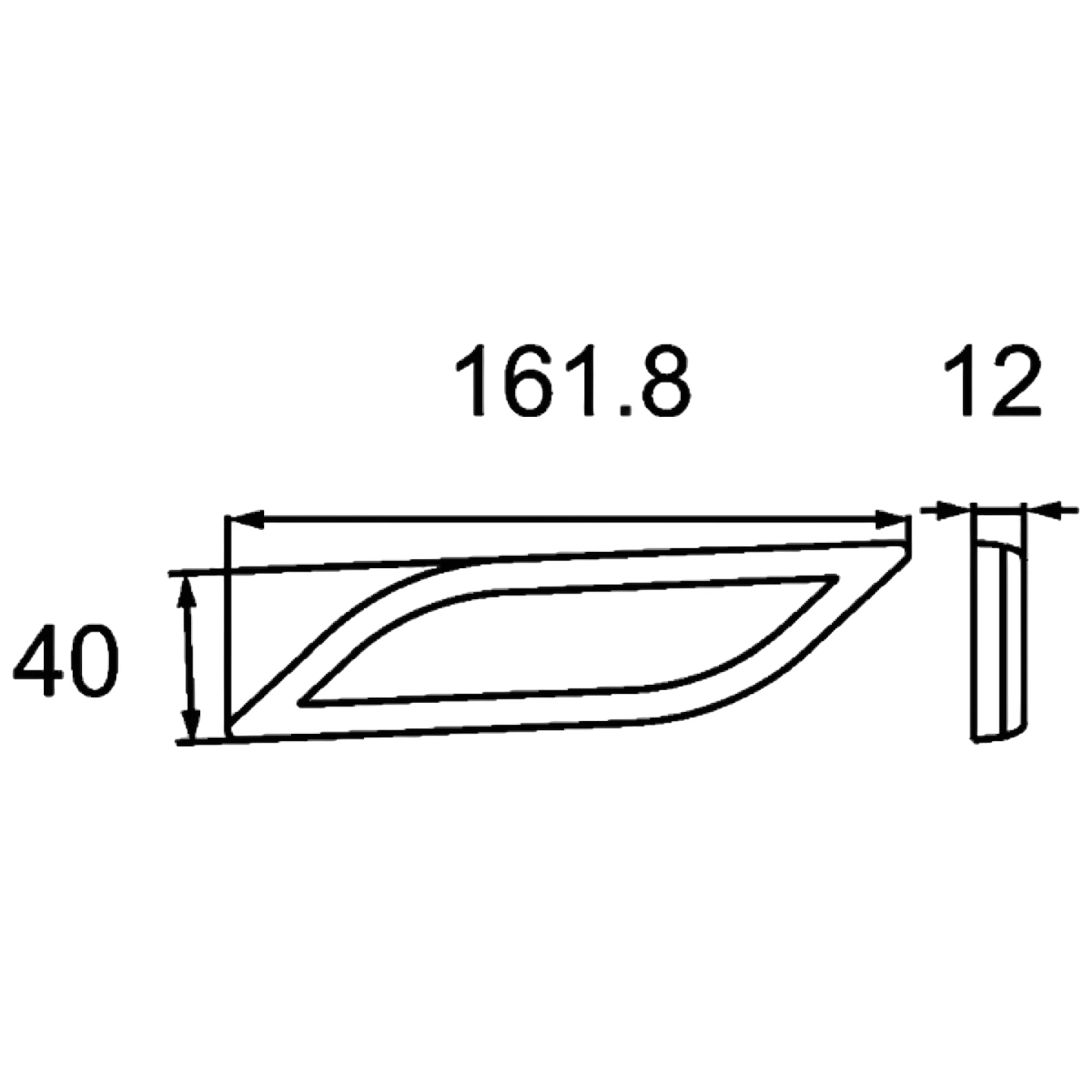 HELLA - 8RA 013 347-051 - Rückstrahler, Shapeline Style, Lichtscheibenfarbe: rot, rechteckig, geklebt/ – Links