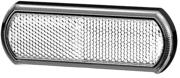 HELLA - 8RA 013 403-021 - Rückstrahler, Shapeline Tech, Lichtscheibenfarbe: gelb (amber), rechteckig