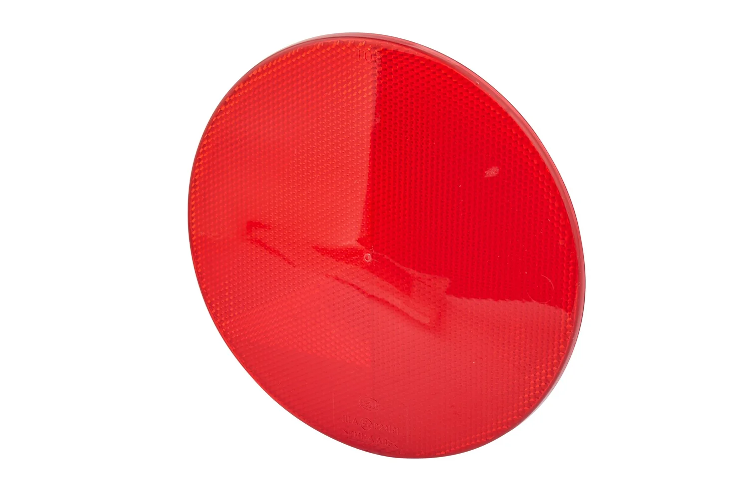 HELLA - 8RA 343 220-007 - Rückstrahler, Lichtscheibenfarbe: rot, rund, geklebt/Anbau