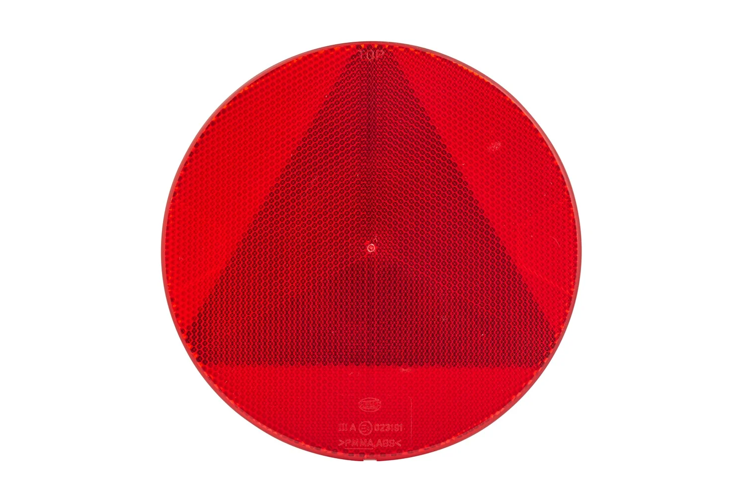 HELLA - 8RA 343 220-007 - Rückstrahler, Lichtscheibenfarbe: rot, rund, geklebt/Anbau