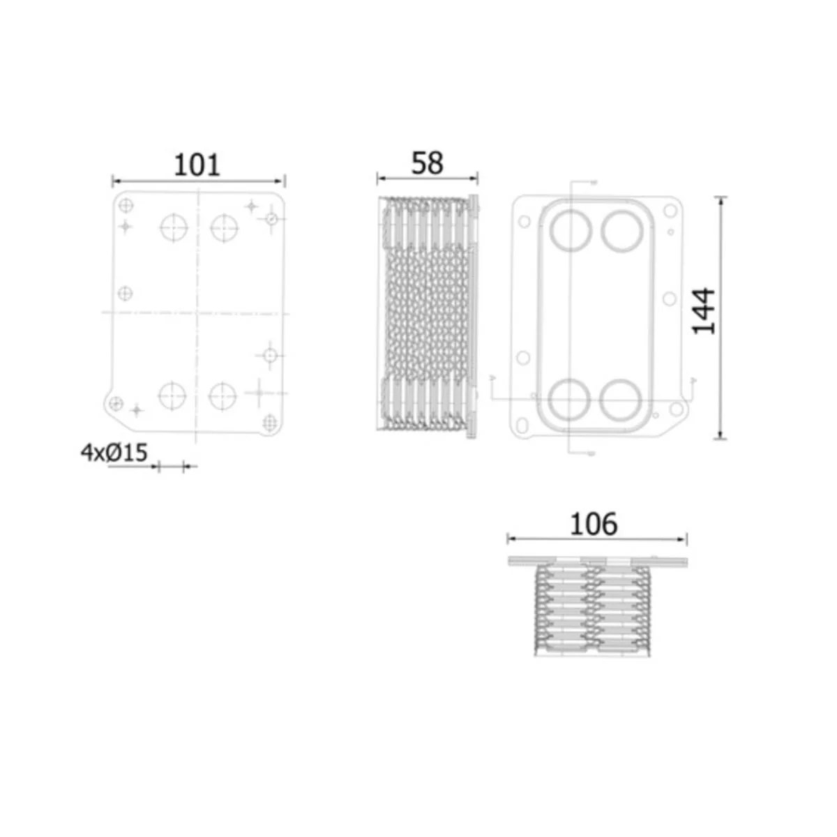 Mahle - CLC 308 000S - Ölkühler für AHLMAN AZ SERIES