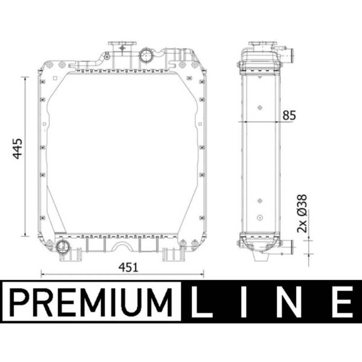 Mahle - CR 2288 000P - Kühlmittelkühler für NEW HOLLAND