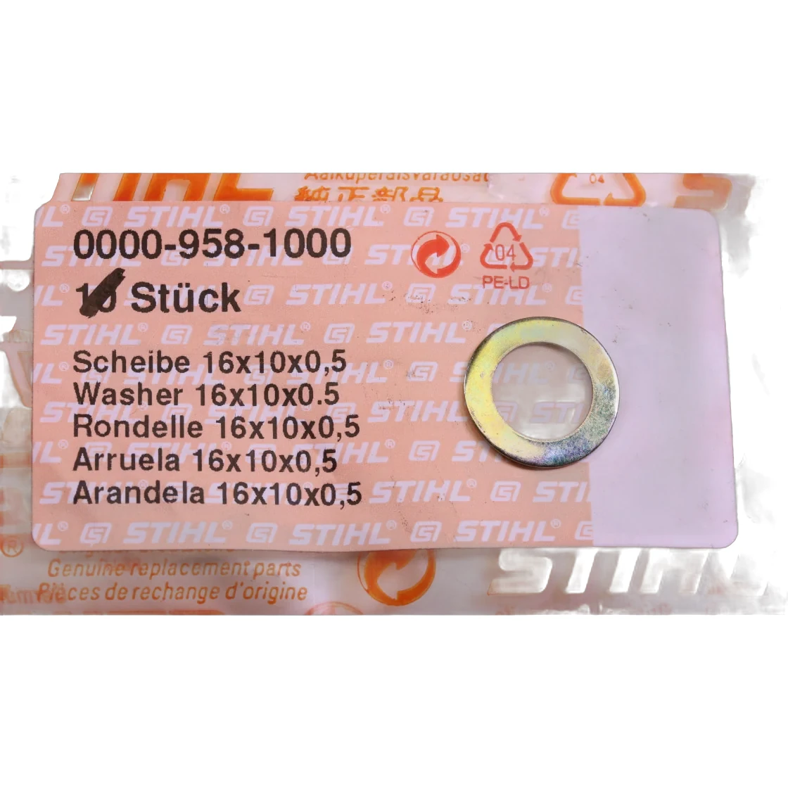 Stihl - 0000-958-1000 - Unterlegscheibe 16x10x0,5