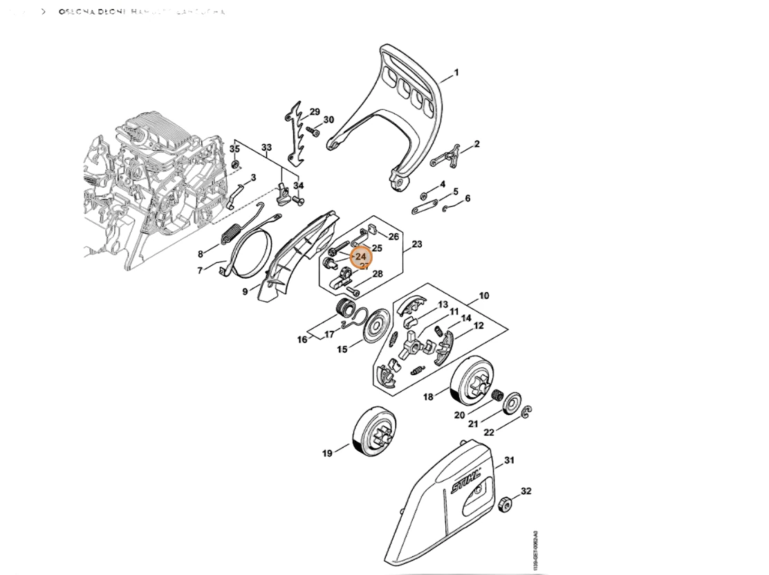 Stihl - 1123-007-1004 - Vorderer Kettenrad-/Schraubensatz