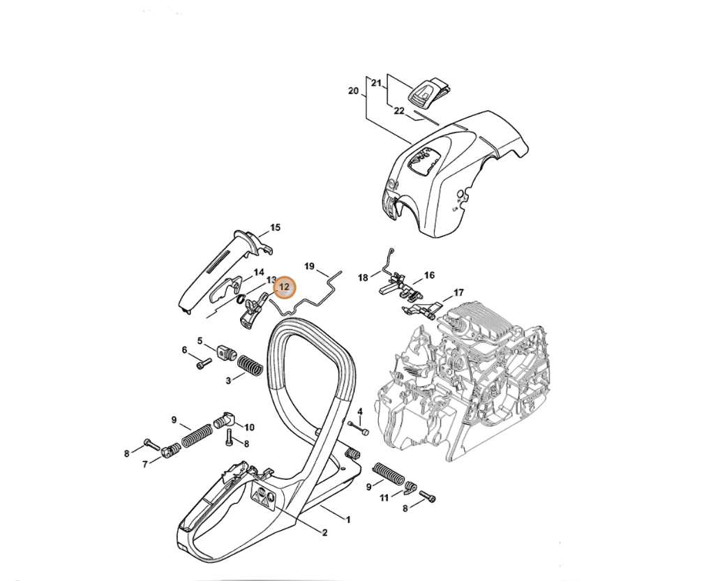 Stihl - 1139-182-1000 - Hauptgashebel