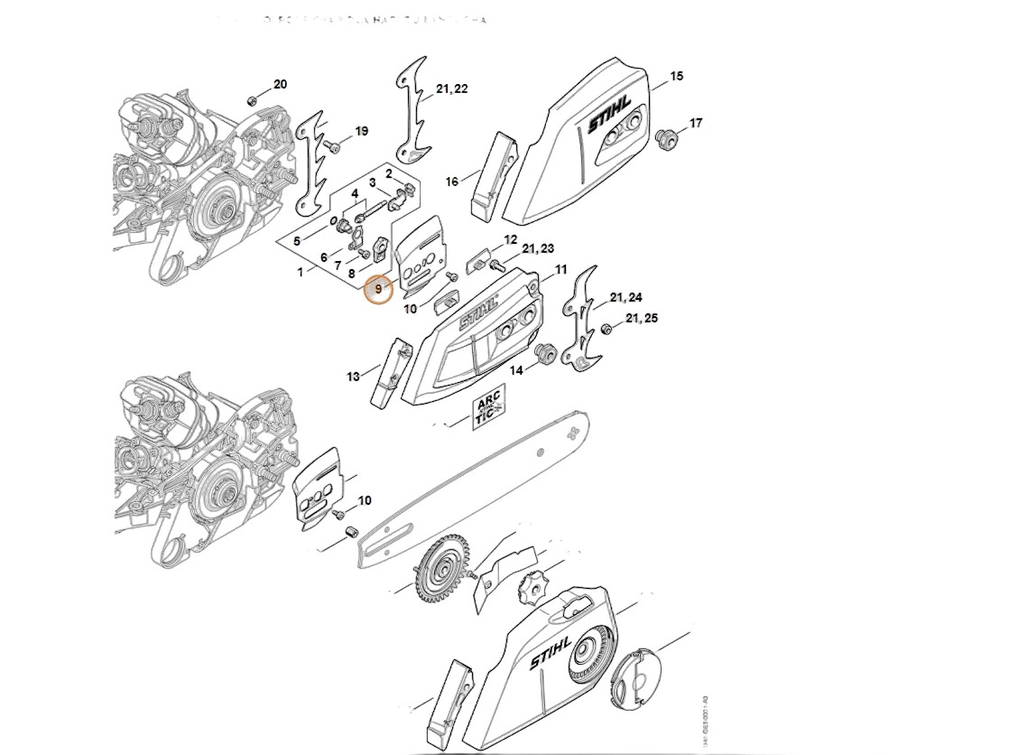 Stihl - 1141-664-1030 - Seitenblechelement