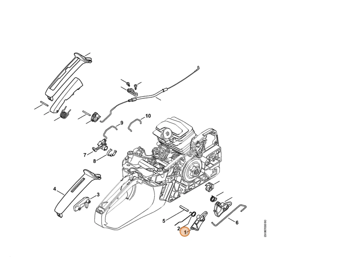 Stihl - 1143-182-1000 - Hauptgashebel