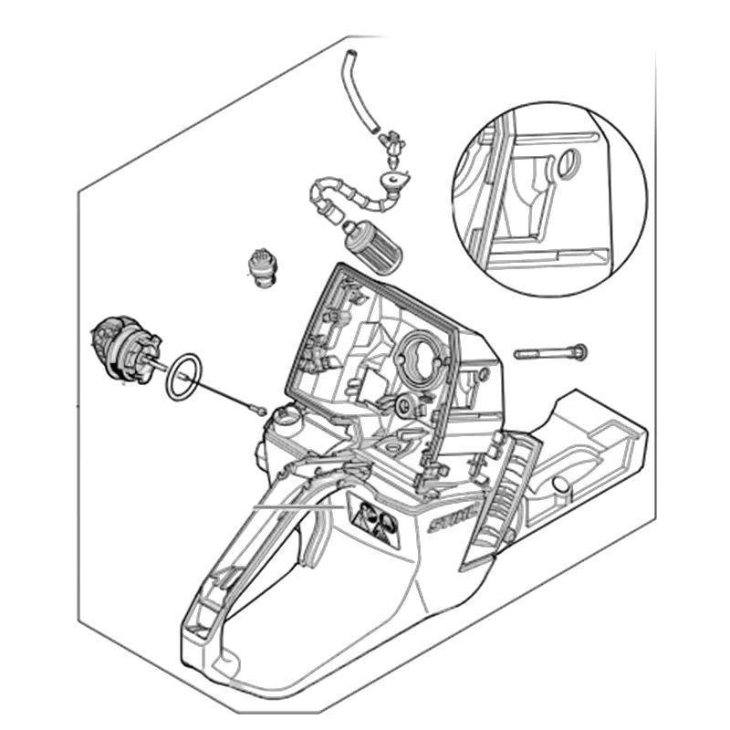 Stihl - 1144-350-0801 - Kraftstofftankgehäuse