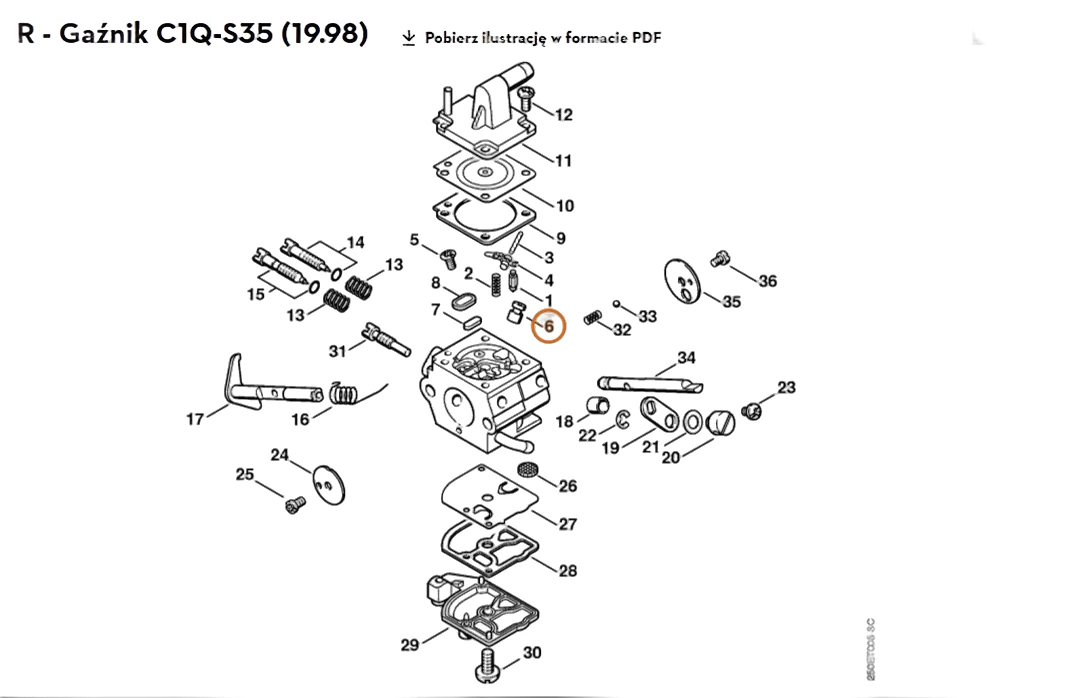 Stihl - 4132-121-5400 - Ventildüse