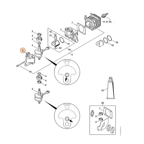 Stihl - 4140-021-2500 - Ölwanne