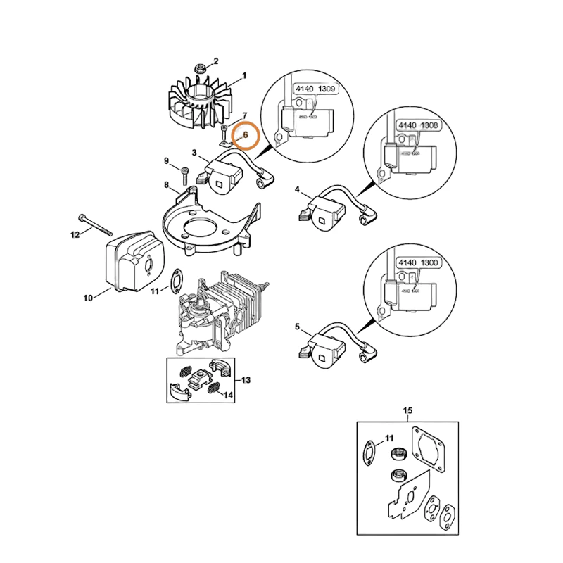 Stihl - 4140-431-2100 - Flachstecker M