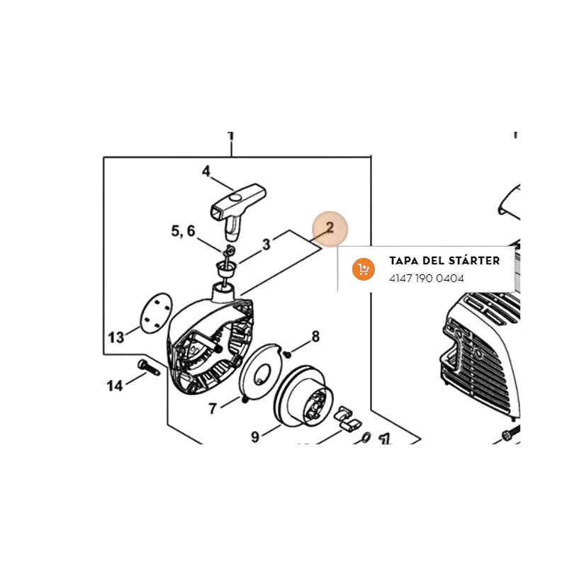 Stihl - 4147-190-0404 - Startvorrichtungsabdeckung