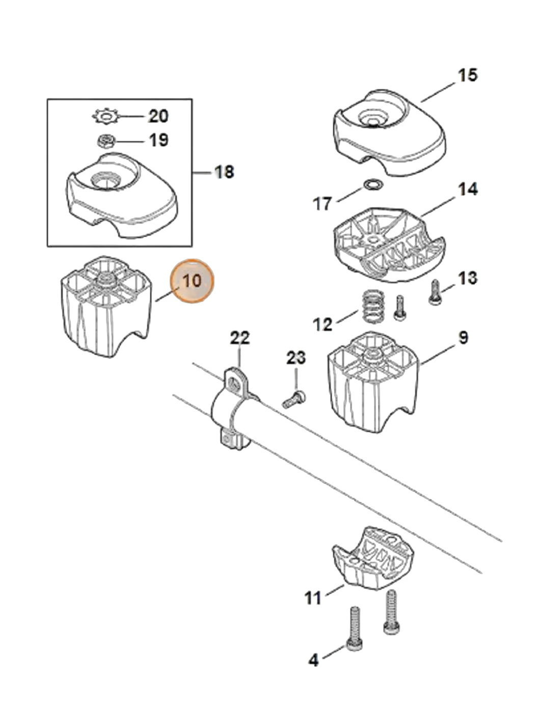 Stihl - 4147-790-7601 - Halterung