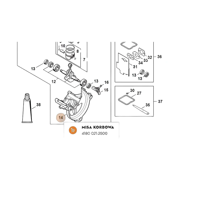 Stihl - 4180-021-2500 - Kurbelgehäuse