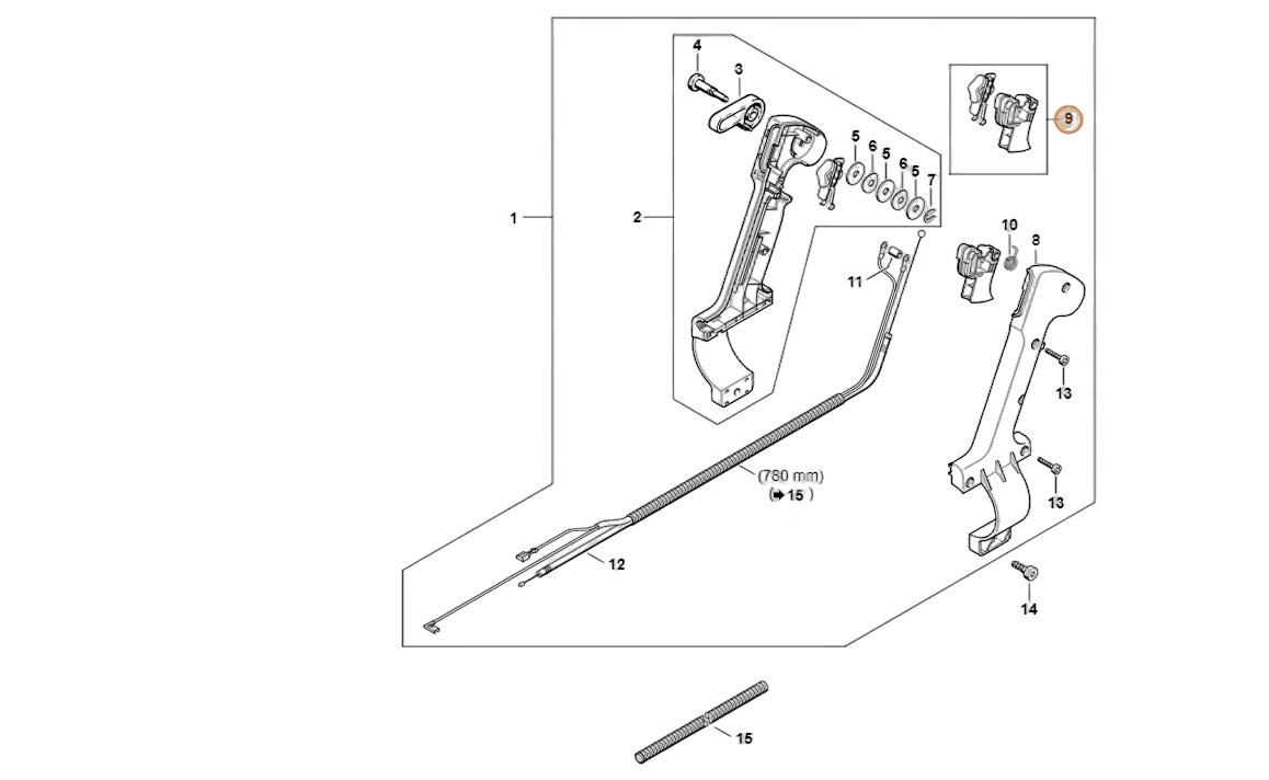 Stihl - 4203-180-1500 - Hauptdrosselklappen-Steuerhebel