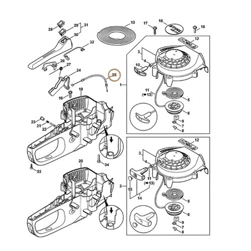 Stihl - 4228-180-1101 - Hauptgaszug