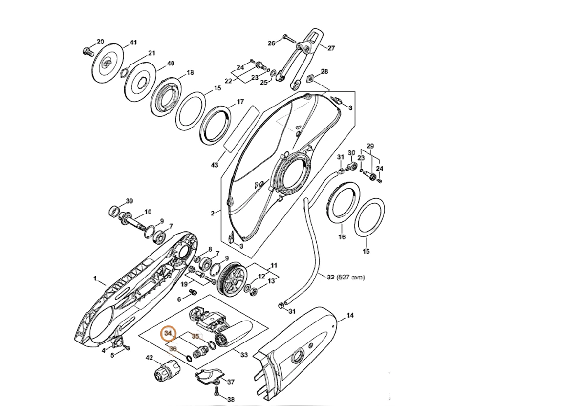 Stihl - 4238-700-7300 - Schlauchanschluss mit Sieb