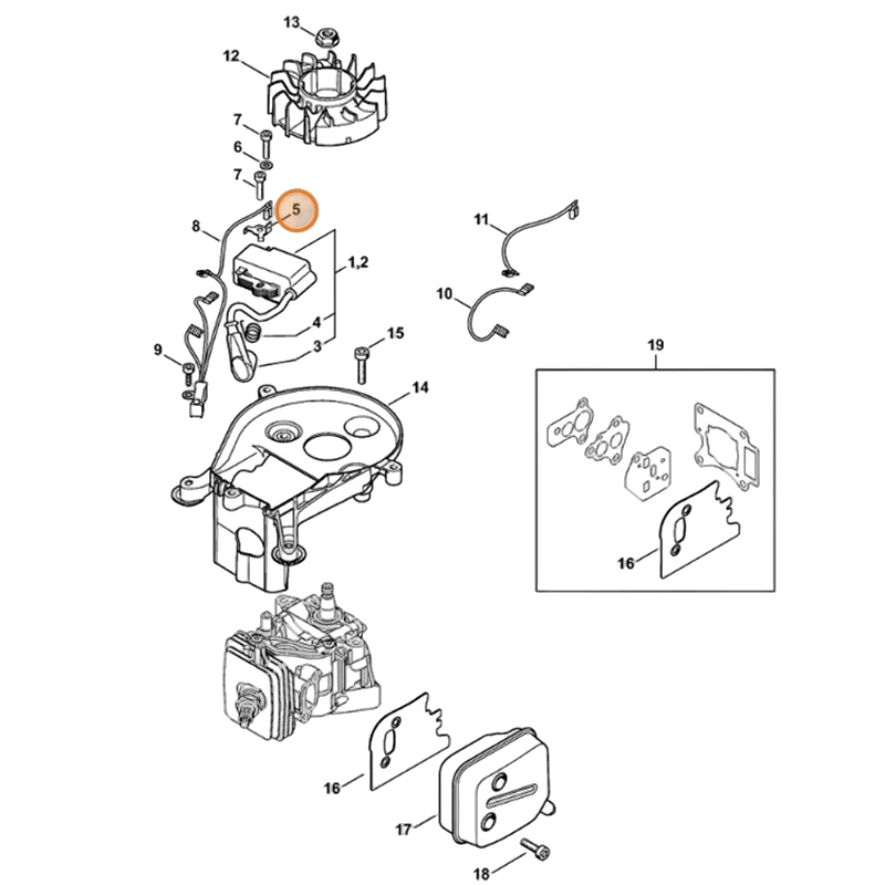 Stihl - 4242-431-2100 - Flachstecker M