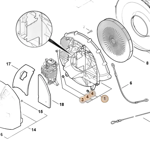 Stihl - 4282-700-4109 - Gebläsegehäuse