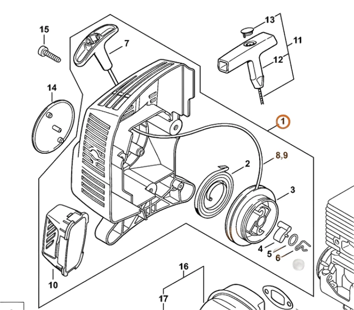 Stihl - 4601-190-4000 - Startvorrichtung
