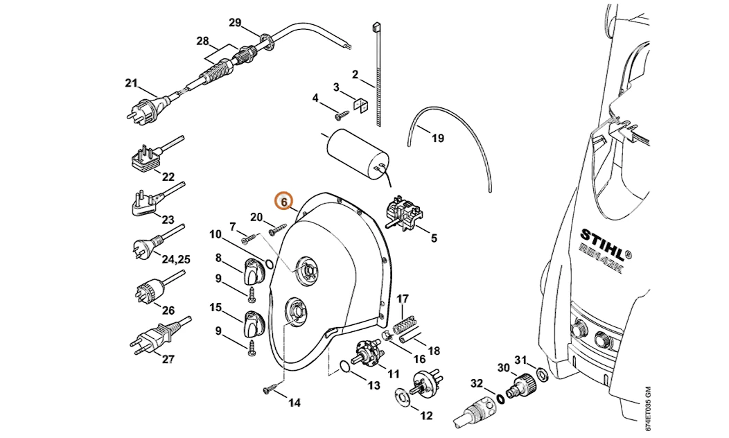 Stihl - 4743-430-3600 - Abdeckung