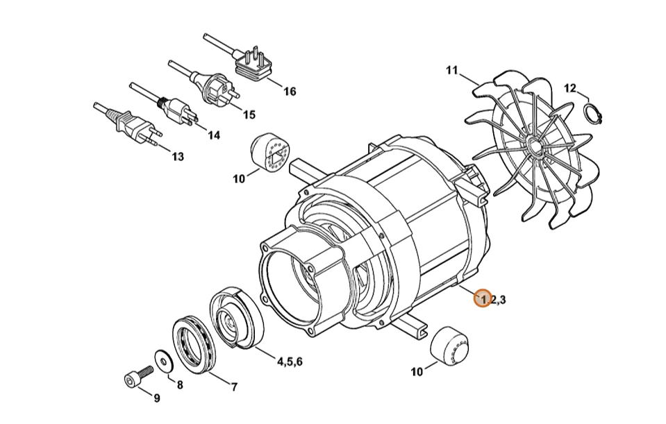 Stihl - 4775-600-0200 - Elektromotor 220 V/60 Hz