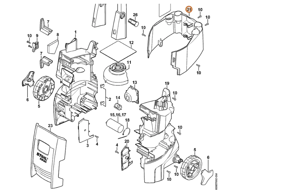 Stihl - 4775-790-5100 - Hintere Abdeckung