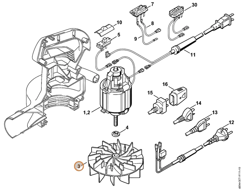 Stihl - 4811-700-3401 - Gebläselaufrad
