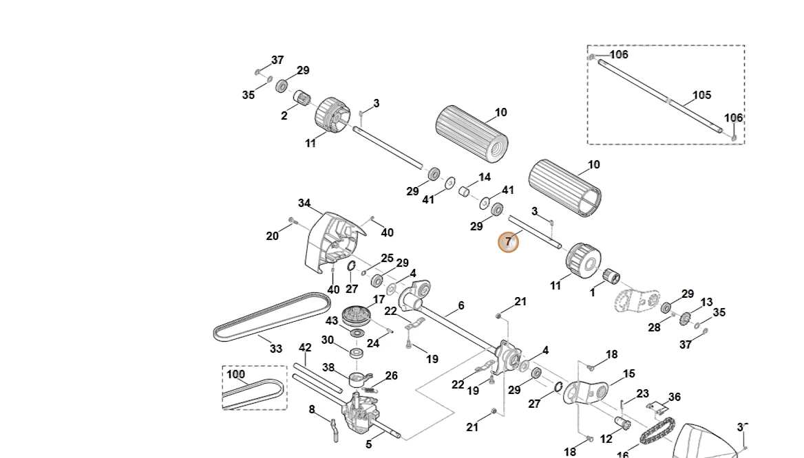Stihl - 6375-704-0501 - Rolle